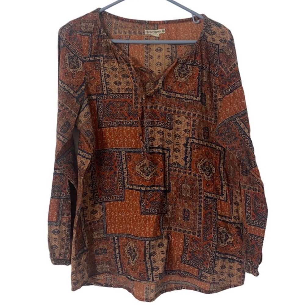 Ruff Hewn Boho Printed Long Sleeve Blouse